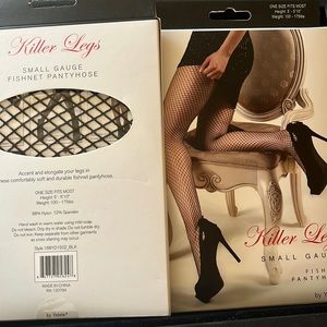 Small gauge fishnet pantyhose